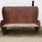 SOLD Victorian High back oak bench 19th century Antique Chairs