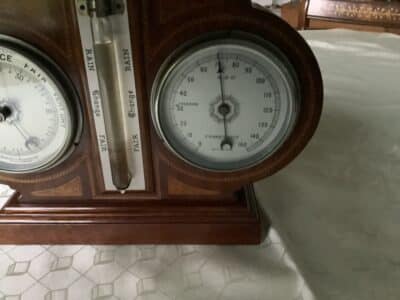 EDWARDIAN (1920/20) MAHOGANY WEATHER STATION—GREAT CONDITION-WORKING! Antique Barometers 4