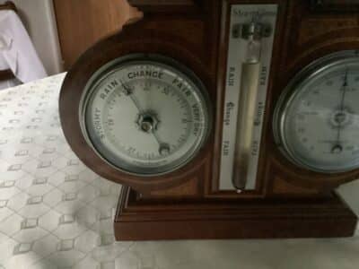 EDWARDIAN (1920/20) MAHOGANY WEATHER STATION—GREAT CONDITION-WORKING! Antique Barometers 5