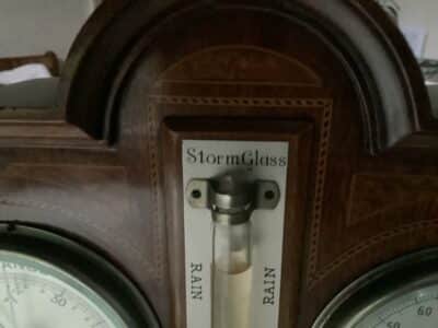 EDWARDIAN (1920/20) MAHOGANY WEATHER STATION—GREAT CONDITION-WORKING! Antique Barometers 6