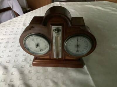 EDWARDIAN (1920/20) MAHOGANY WEATHER STATION—GREAT CONDITION-WORKING! Antique Barometers 7