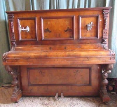 SOLD Berlin overstrung over damper walnut cased piano Antiques Scotland Antique Art 3