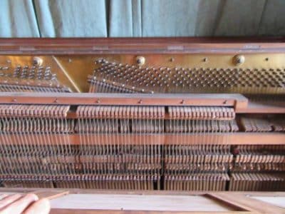 SOLD Berlin overstrung over damper walnut cased piano - Image 4