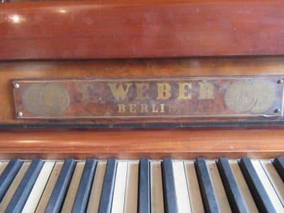 SOLD Berlin overstrung over damper walnut cased piano Antiques Scotland Antique Art 5
