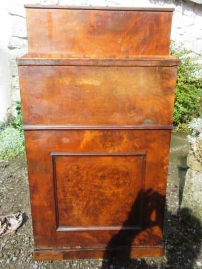 Burr Walnut Piano Top Davenport Desk - Image 5