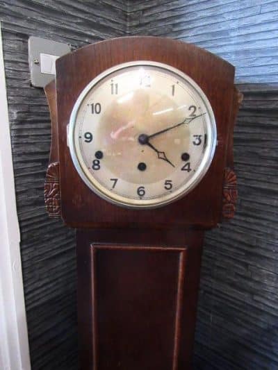 SOLD Early 20th cent oak grandmother clock Andrew Christie Antique Art 4