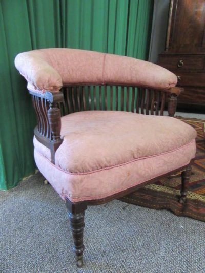 SOLD Victorian mahogany tub chair 19th century Antique Chairs 4