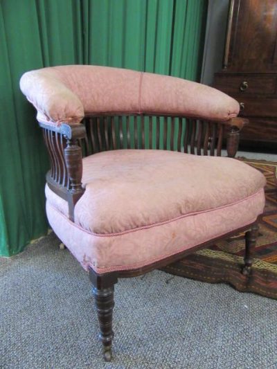 SOLD Victorian mahogany tub chair - Image 2