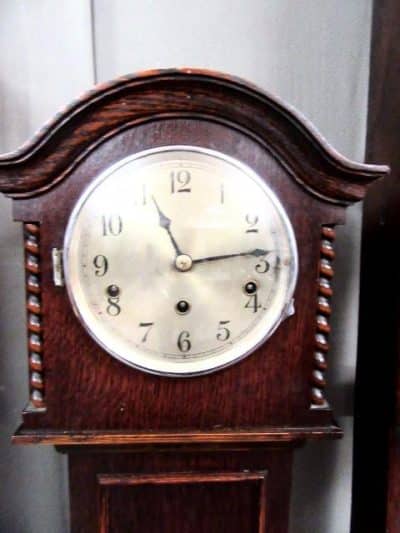 SOLD Edwardian barley twist oak grandmother clock - Image 2