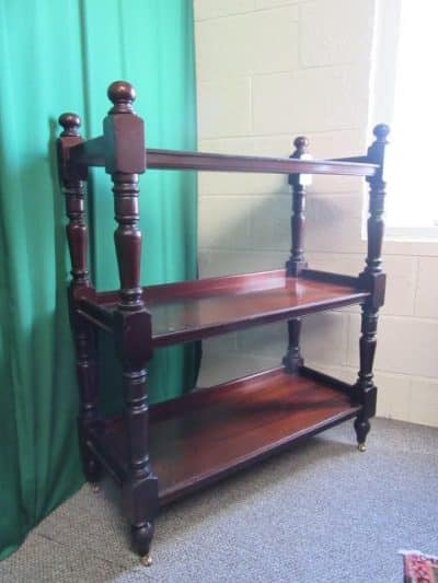 Victorian mahogany serving trolley
