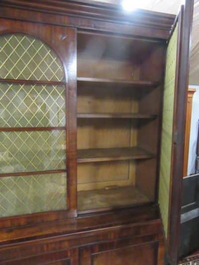 SOLD Regency two door mahogany bookcase - Image 2