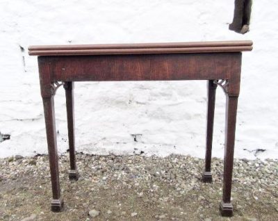 SOLD Georgian mahogany fold over tea table