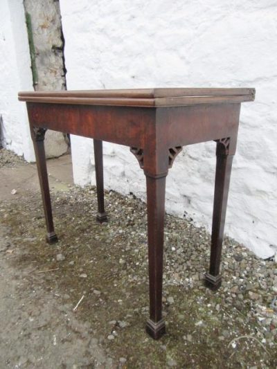 SOLD Georgian mahogany fold over tea table 18th Cent Antique Tables 4
