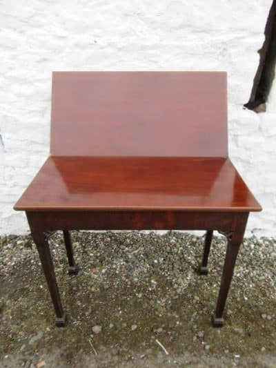 SOLD Georgian mahogany fold over tea table 18th Cent Antique Tables 6