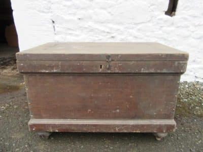 SOLD Victorian pine kist original condition.
