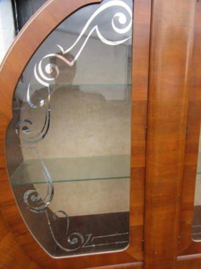 SOLD Pr 20th century walnut art deco cabinets - Image 3