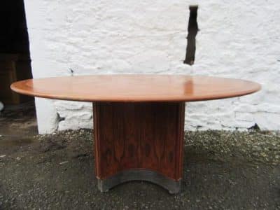 SOLD 20th cent modernist teak and rosewood centre table - Image 2
