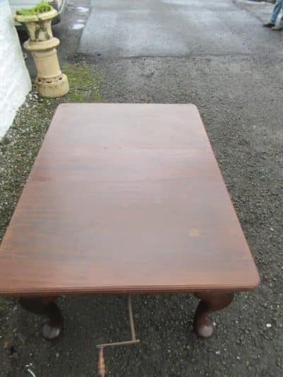 Edwardian Queen Ann mahogany dining table Andrew Christie Antique Art 6