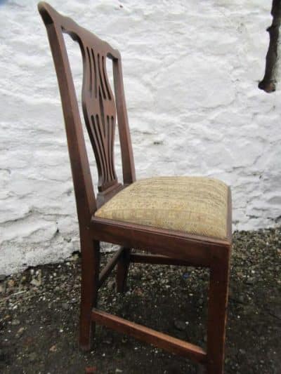 Georgian elm elbow chair with 3 same period side chairs 18th Cent Antique Chairs 8