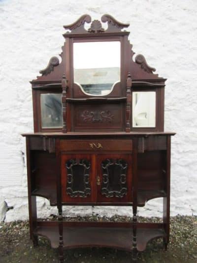 SOLD Edwardian mahogany mirror back sideboard