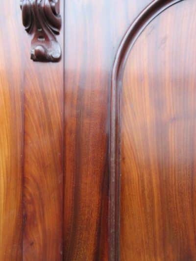 SOLD Early Victorian three door figured mahogany. 19th century Antique Wardrobes 6