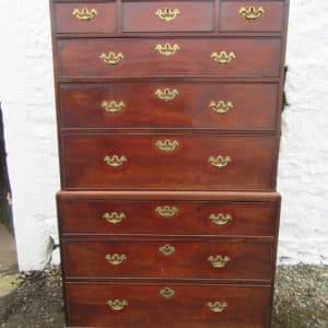 SOLD Georgian mahogany chest on chest 18th Cent Antique Chest Of Drawers
