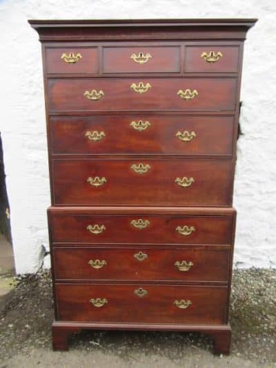 SOLD Georgian mahogany chest on chest 18th Cent Antique Chest Of Drawers 3