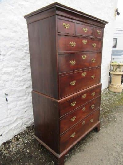 SOLD Georgian mahogany chest on chest 18th Cent Antique Chest Of Drawers 4