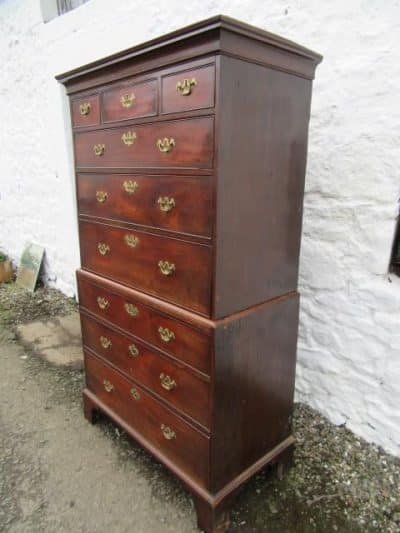 SOLD Georgian mahogany chest on chest 18th Cent Antique Chest Of Drawers 6