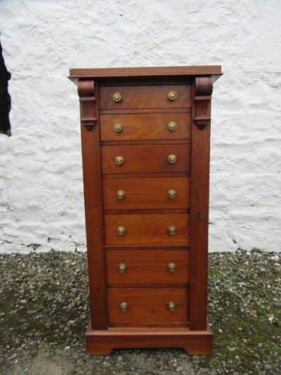 SOLD Late Victorian mahogany wellington chest. 19th century Antique Chest Of Drawers 3
