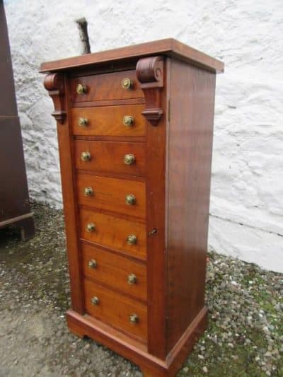 SOLD Late Victorian mahogany wellington chest. 19th century Antique Chest Of Drawers 4
