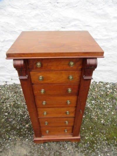 SOLD Late Victorian mahogany wellington chest. 19th century Antique Chest Of Drawers 6