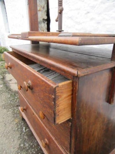 SOLD Georgian oak cloths press chest of drawers 18th Cent Antique Chest Of Drawers 5