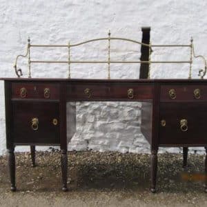 Important H Mower & Stephenson Georgian mahogany brass gallery mahogany sideboard 18th Cent Antique Sideboards, Dressers.