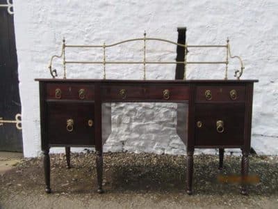 Important H Mower & Stephenson Georgian mahogany brass gallery mahogany sideboard 18th Cent Antique Sideboards, Dressers. 3