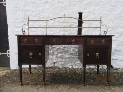 Important H Mower & Stephenson Georgian mahogany brass gallery mahogany sideboard