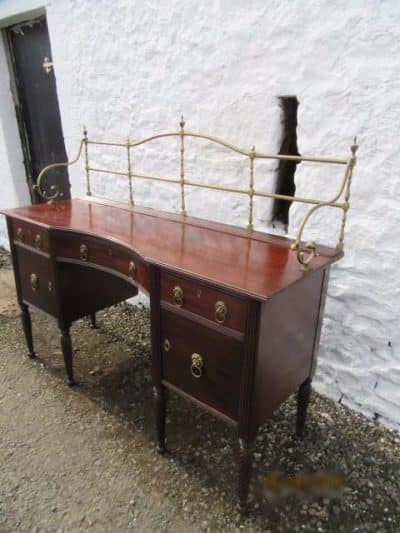 Important H Mower & Stephenson Georgian mahogany brass gallery mahogany sideboard 18th Cent Antique Sideboards, Dressers. 4