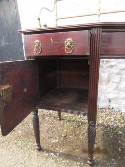 Important H Mower & Stephenson Georgian mahogany brass gallery mahogany sideboard - Image 9