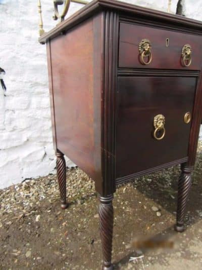 Important H Mower & Stephenson Georgian mahogany brass gallery mahogany sideboard 18th Cent Antique Sideboards, Dressers. 7