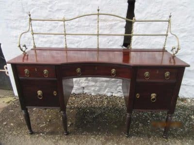Important H Mower & Stephenson Georgian mahogany brass gallery mahogany sideboard 18th Cent Antique Sideboards, Dressers. 5