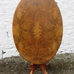 Victorian burr walnut and marquetry loo table Antiques Scotland Antique Furniture