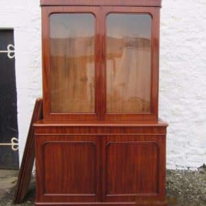 SOLD Victorian mahogany library two door bookcase 19th century Antique Bookcases