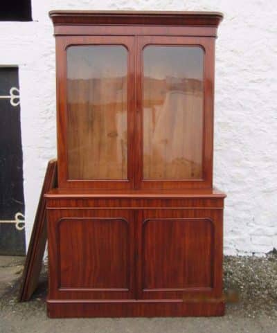 SOLD Victorian mahogany library two door bookcase 19th century Antique Bookcases 3