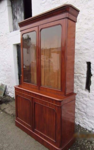 SOLD Victorian mahogany library two door bookcase - Image 2