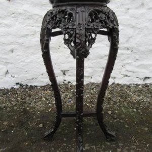SOLD Victorian marble top chinese rosewood stand 19th century Antique Furniture