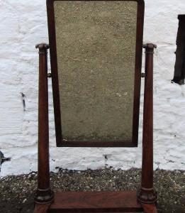 William IV mahogany cheval mirror 19th century Bedroom Antiques 3
