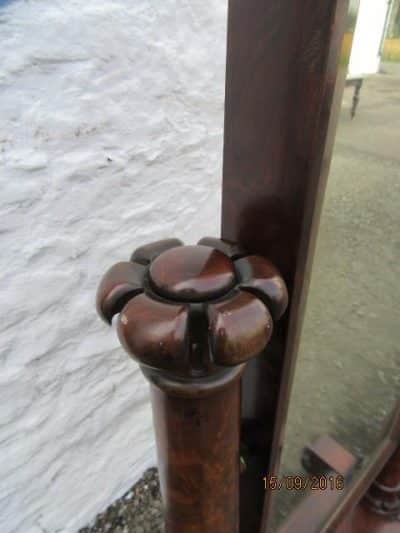 William IV mahogany cheval mirror - Image 4
