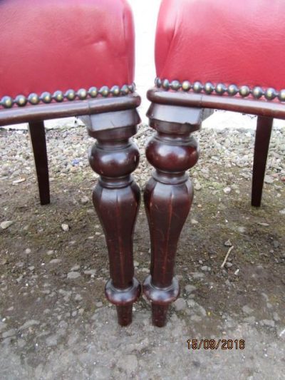 Set of four carved mahogany dining chairs - Image 2