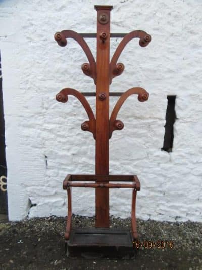 Victorian mahogany hat and coat stand 19th century Antique Furniture 3