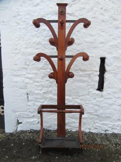 Victorian mahogany hat and coat stand